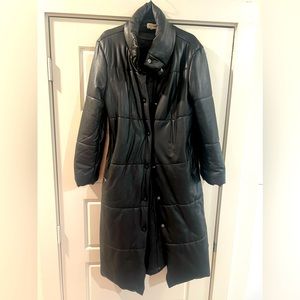 Black Lush Puffer Coat
